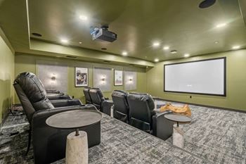 Movie theater with surround sound